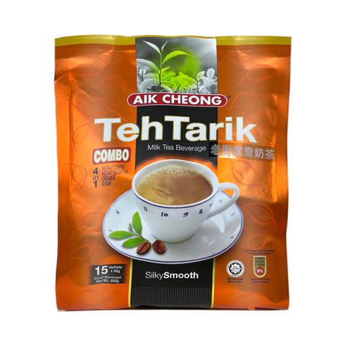 Aik Cheong Teh Tarik 4 In 1 Instant Milk Tea Beverage 15 Sachets 21.2 Oz (600 g) - 益昌老街鸳鸯奶茶 600克