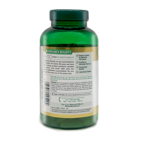 Nature's Bounty Fish Oil, 130 Coated Softgels