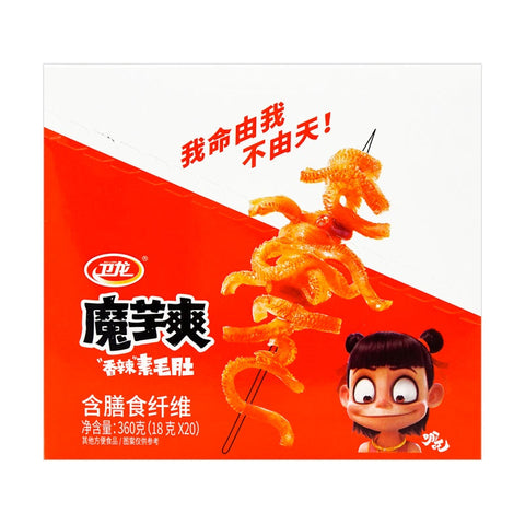 卫龙魔芋爽 香辣WEILONG Spicy Flavor Crispy Konjac 20 Pieces 360 g