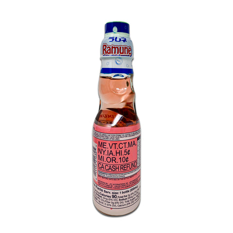 KIMURA Ramune Strawberry Flavored Soda, 200mL (6.76 fl oz)