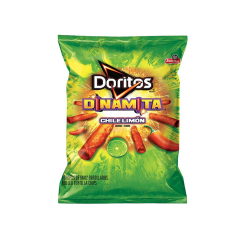 Doritos Dinamita Chile Limon Flavored Potato Chips 3 Oz (99 g)