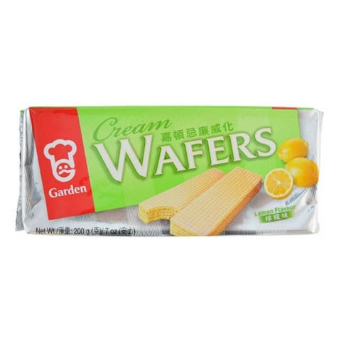 Garden Cream Wafers Lemon Flavour 7 Oz (200 g) - 香港GARDEN嘉顿忌廉威化柠檬味