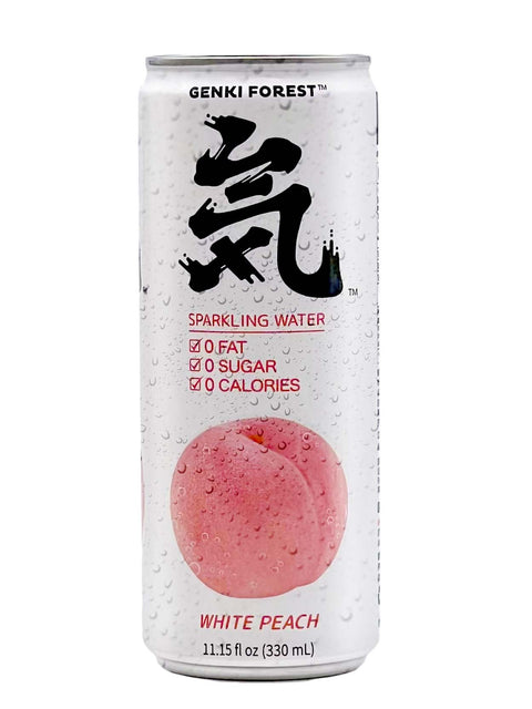 Genki Forest Sugar-Free Sparkling Water Peach Flavor 11.15 FL Oz (330 mL)