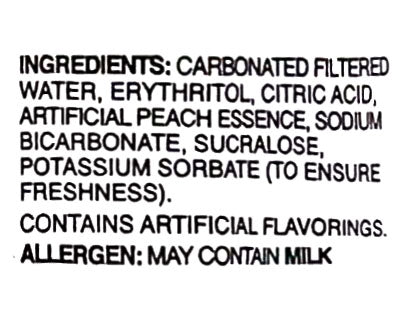 Genki Forest Sugar-Free Sparkling Water Peach Flavor 11.15 FL Oz (330 mL)