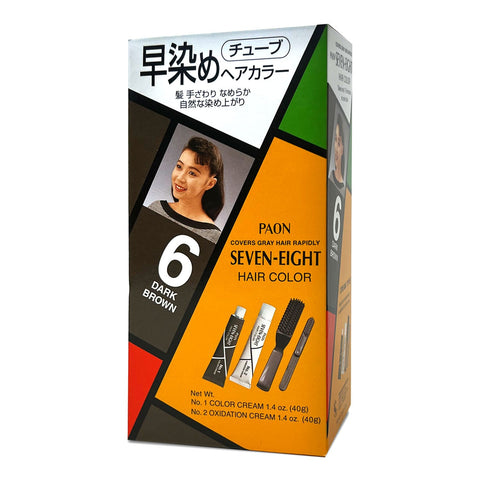 PAON Seven-Eight Hair Color #6 Dark Brown