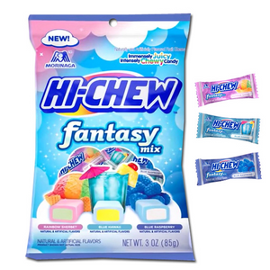Hi-Chew Fantasy Mix (Rainbow Sherbet, Blue Hawaii, Blue Raspberry) 3 oz