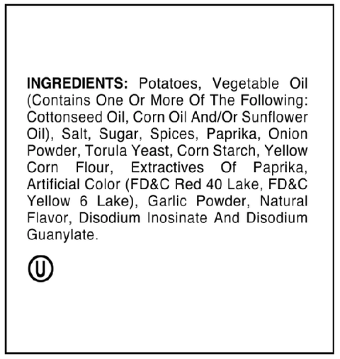 UTZ Red Hot Potato Chips 2.75 Oz (78 g)