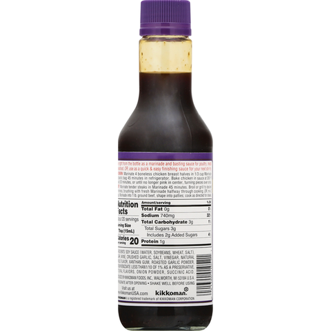 KIKKOMAN Roasted Garlic Teriyaki Sauce 10FL Oz (296 mL) - CoCo Island Mart