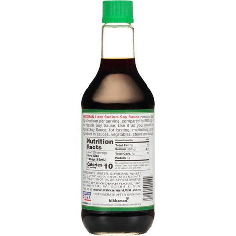 KIKKOMAN 38% Less Sodium Soy Sauce 20FL Oz (591 mL)