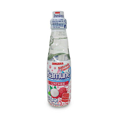 Sangaria Ramune Soda, Lovely Lychee Flavor, 6.76 Fl Oz (200mL)