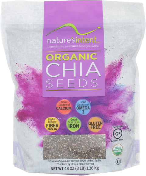 Nature's Intent Organic Chia Seeds 48 Oz (1.36 Kg) - CoCo Island Mart