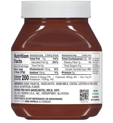 Nutella Hazelnut Spread 13 Oz (371 g)