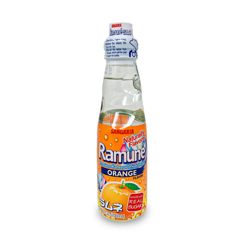 Sangaria Ramune Soda, O-mazing Orange Flavor, 6.76 Fl Oz (200mL)