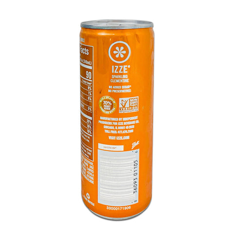 IZZE Sparkling Juice in Clementine Flavored Soda, 248mL (8.4 fl oz)
