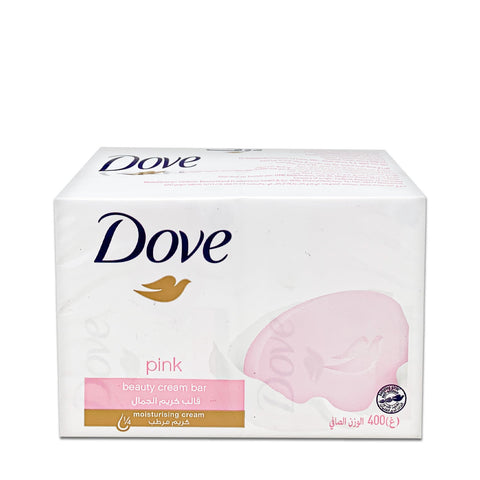 DOVE, Pink Beauty Cream Bar Soap plus 1/4 Moisturizing Cream, 400g (3.52oz) 4 counts