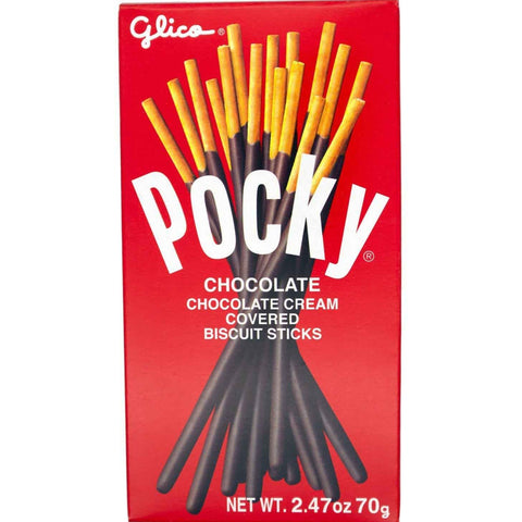 GLICO Pocky Chocolate Cream Covered Biscuit Sticks 2.47 Oz (70 g)