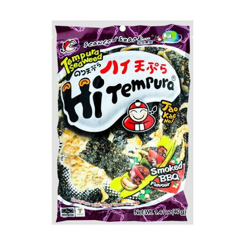 Taokaenoi Tempura Seaweed Snack Smoked BBQ Flavor 1.41 Oz (40 g) - Fried Seaweed Snack