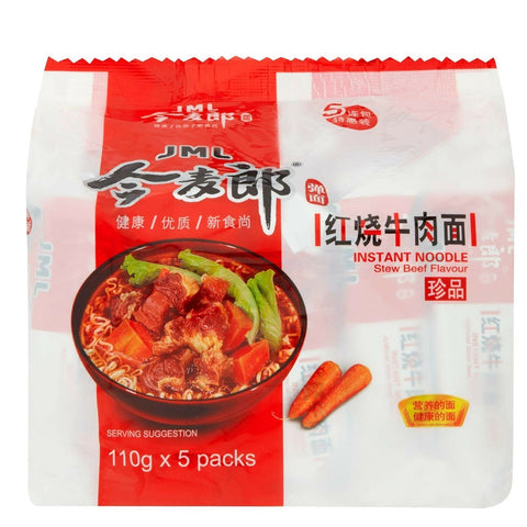 JINMAILANG Instant Noodles Stew Beef Flavor 5-PACK 19.4 Oz (1 LB 3.4 Oz)