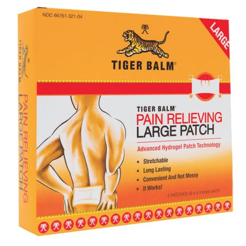 Tiger Balm Pain Relieving Large Patch (4 Patches) 3 Oz
