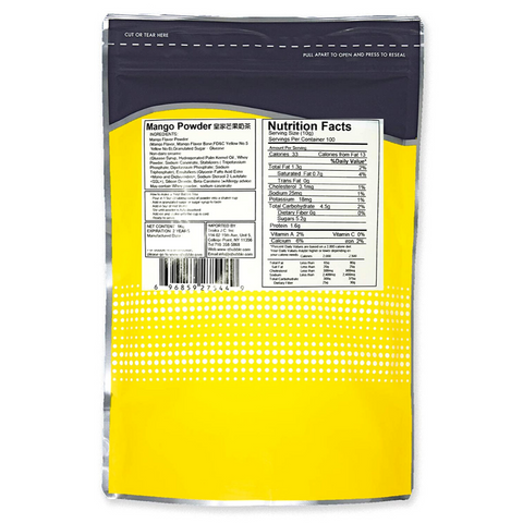 Qbubble 3 in 1 Mango Milk Tea Mix Powder 2.2 LB (1 Kg)