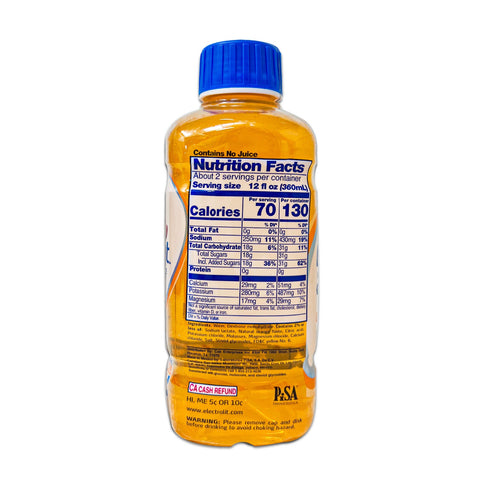 ELECTROLIT Orange Premium Beverage, 625mL (21 fl oz)
