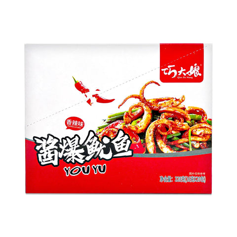 QIAO DA NIANG Stir Fry Squid in Sauce Spicy Flavor, 320g (11.28oz)