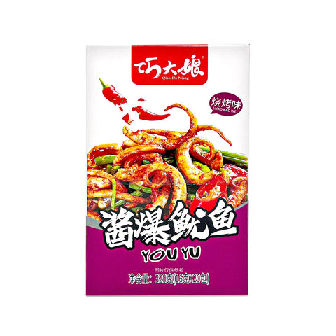 QIAO DA NIANG Stir Fry Squid in Sauce Barbeque Flavor, 320g (11.28oz)