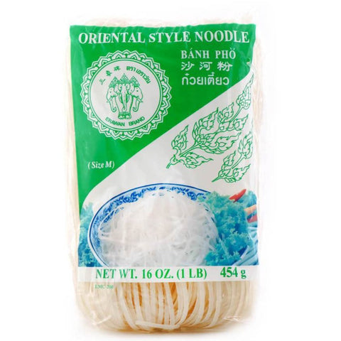 Erawan Oriental Style Vermicelli Noodle (Size Medium) - Rice Stick Noodles 16 Oz (1LB)
