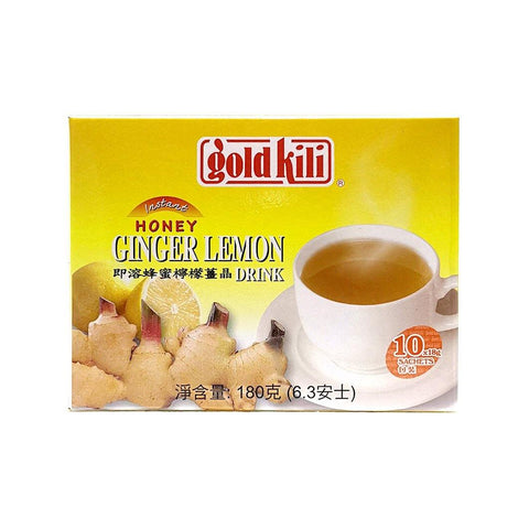 Gold Kili Instant Ginger Lemon Tea 10 Sachets 6.3 Oz (180 g) - 金麒麟即溶蜂蜜柠檬铁晶 6.3 Oz - CoCo Island Mart