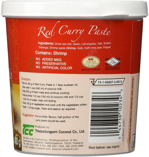 Mae Ploy Red Curry Paste 14 Oz (400 g)