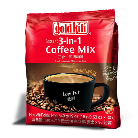 Gold Kili Instant 3 in 1 Low Fat Coffee Mix 19 Oz (540 g)