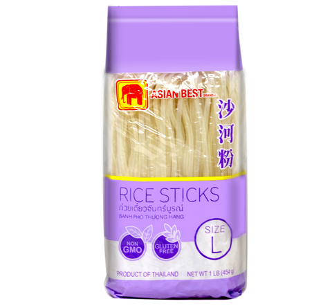 Asian Best Rice Sticks Noodles Large Size 1 LB (454 g)-Banh Pho Thuong Hang - CoCo Island Mart