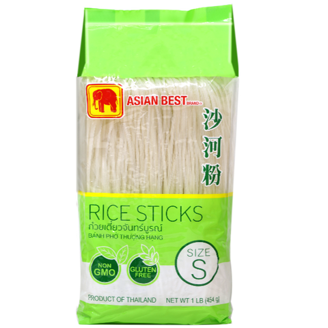 Asian Best Rice Sticks Noodles Small Size 1 LB (454 g)-Banh Pho Thuong Hang - CoCo Island Mart