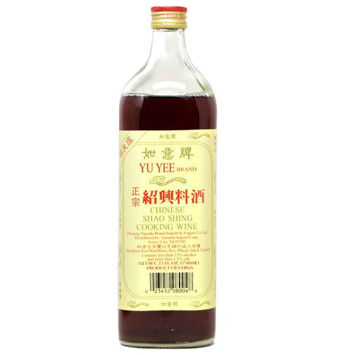 YU YEE Brand Chinese Shao Shing Cooking Wine 25FL Oz (750 mL) - 如意牌正宗绍兴料酒