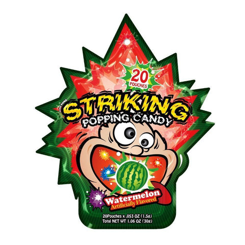 Hong Kong Striking Popping Candy Watermelon Flavor 20 Pouches 1.06 Oz (30 g) - CoCo Island Mart