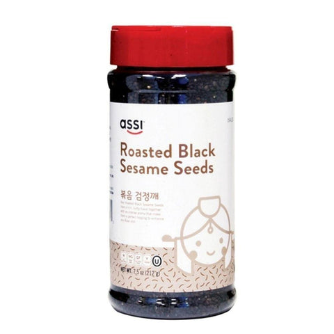 Assi Roasted Black Sesame Seeds 7.5 Oz (212 g) - CoCo Island Mart