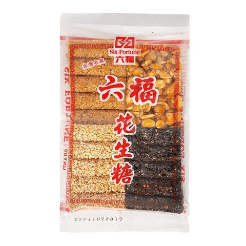Six Fortune Assorted Peanut and Sesame Cake Biscuits 6 Oz (170 g) - 六福花生糖 - CoCo Island Mart
