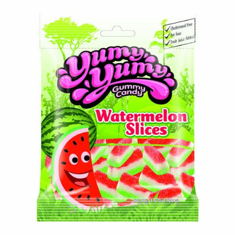 Yumy Yumy Gummy Candy Watermelon Slices 4.5 Oz (128 g)