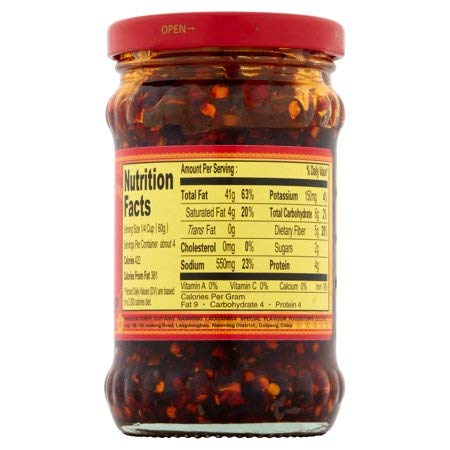 老干妈香辣脆 LAOGANMA Spicy Chili Crisp Oil, Szechuan Sauce 7.41 Oz (210 g) Jar