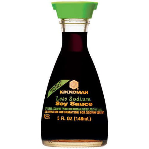 KIKKOMAN 38% Less Sodium Soy Sauce 5 FL Oz (148 mL)