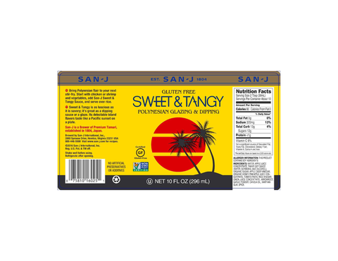 San-J Gluten Free Sweet and Tangy Polynesian Glazing and Dipping Sauce 10 FL. Oz - CoCo Island Mart