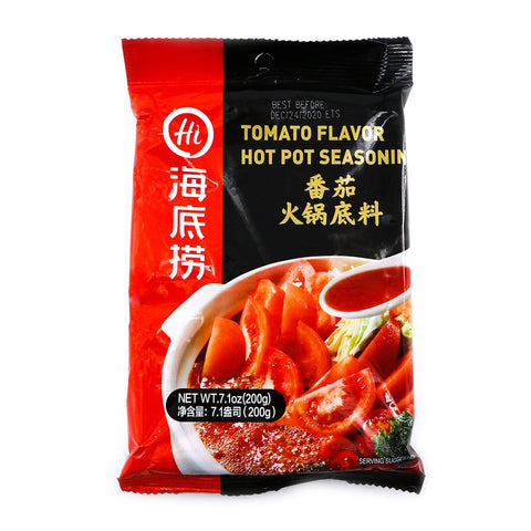 HaiDiLao (海底捞) Hot Pot Soup Base Seasoning 7.1 Oz (200 g) Tomato Flavor