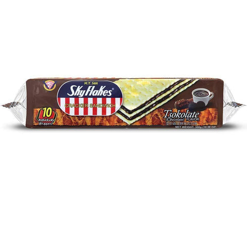 Sky Flakes Cracker Sandwich Chocolate Flavor 10.58 Oz (300 g) - CoCo Island Mart