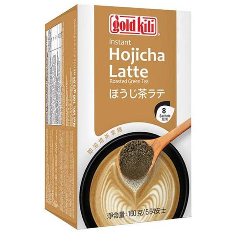 Gold Kili Instant Hojicha Latte | Roasted Green Tea 8 Sachets 5.64 Oz (160 g) - 金麒麟即溶焙茶拿铁8包入 5.64 Oz - CoCo Island Mart