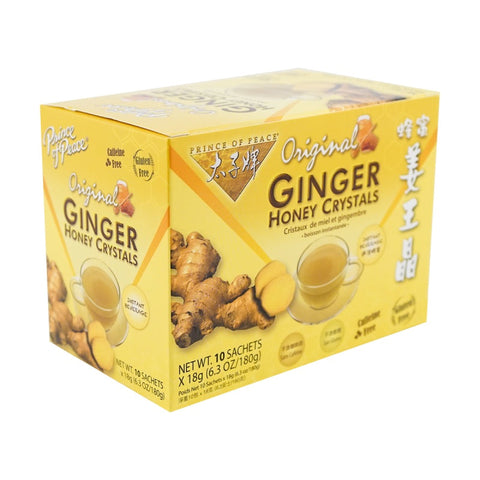 Prince of Peace Instant Original Ginger Honey Crystals (10 Sachets X 18 g) 6.3 Oz (180 g)