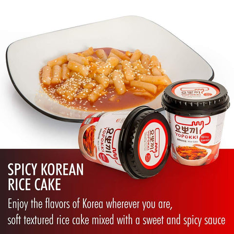 YOPOKKI Instant Korean Rice Cake Pollack Roe Mayo Flavor | Topokki Cup 4.2 Oz (118 g) - CoCo Island Mart