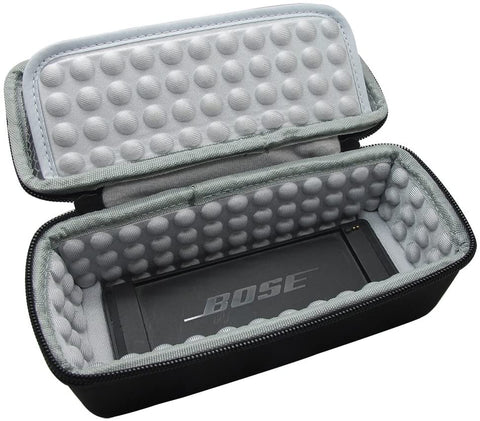Hard Case for Bose SoundLink Mini / Mini 2 Bluetooth Speaker with Soft Silicone Case, Mesh Accessory Pocket, Black