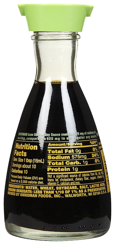 KIKKOMAN 38% Less Sodium Soy Sauce 5 FL Oz (148 mL)