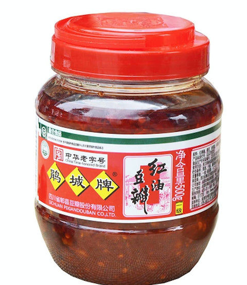 Sichuan Pixian Boad Bean Paste with Red Chili Oil 17.6 Oz (500 g)