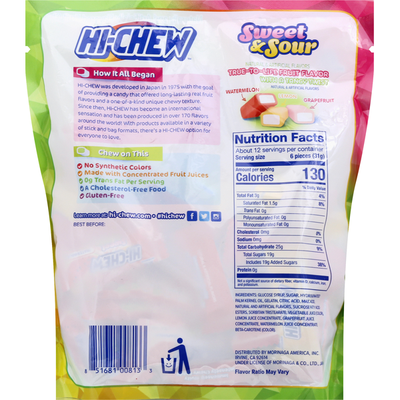 Morinaga Hi-Chew Sweet & Sour Chewy and Juicy Candy 12.7oz ( 36g)